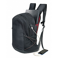 Black/Black Leipzig Laptop Backpack