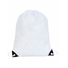 White Stafford Drawstring Tote Backpack