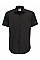 Black Men's Smart Short Sleeve Poplin Shirt