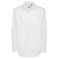 White Men's Sharp Long Sleeve Twill Shirt