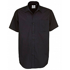 Black Men's Sharp Short Sleeve Shirt