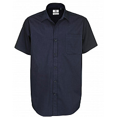 Navy Men's Sharp Short Sleeve Shirt