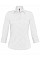 White Women's Milano Poplin 3/4 Sleeve Shirt