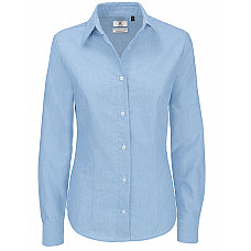 Oxford Blue Women's Oxford Long Sleeve Shirt