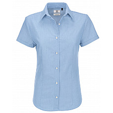 Oxford Blue Women's Oxford Short Sleeve Shirt