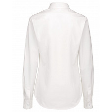 White Women's Sharp Twill Long Sleeve Shirt