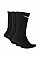 Black Everyday Lightweight Crew Socks (3 Pairs)