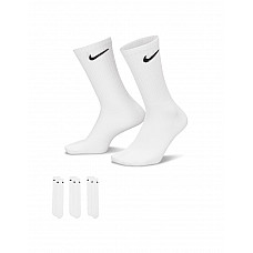 White Everyday Lightweight Crew Socks (3 Pairs)