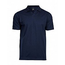 Navy Men's Luxury Stretch V-Neck Polo