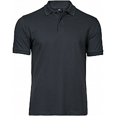 Dark Grey Men's Luxury Stretch Polo