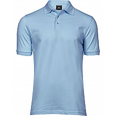 Light Blue Men's Luxury Stretch Polo