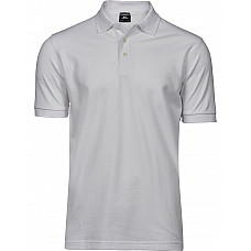 White Men's Luxury Stretch Polo