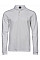 White Men's Luxury Long Sleeve Stretch Polo