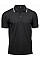 Black/White Men's Luxury Stripe Stretch Polo