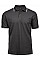 Dark Grey/White Men's Luxury Stripe Stretch Polo