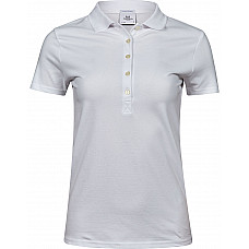 White Ladies' Luxury Stretch Polo