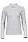 White Ladies' Luxury Long Sleeve Stretch Polo