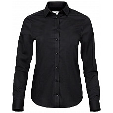 Black Ladies' Stretch Luxury Shirt