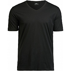 Black Men's Luxury V-Neck Tee