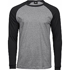 Heather Grey/black Men's Baseball Tee