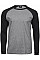 Heather Grey/black Men's Baseball Tee