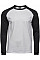 White/Black Men's Baseball Tee