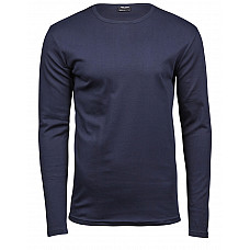 Navy Men's Long Sleeve Interlock Tee