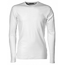 White Men's Long Sleeve Interlock Tee