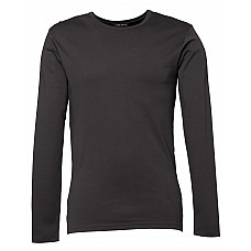 Dark Grey Men's Long Sleeve Interlock Tee