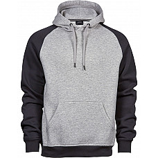 Heather Dark Grey Men's Two-Tone Hooded Sweatshirt