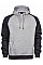 Heather Dark Grey Men's Two-Tone Hooded Sweatshirt