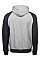 Heather Dark Grey Men's Two-Tone Hooded Sweatshirt