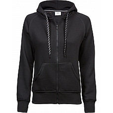 Black Ladies' Fashion Full Zip Hood