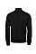 Black  Ribbed Interlock Half Zip