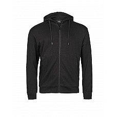 Black  Interlock Hood Full Zip