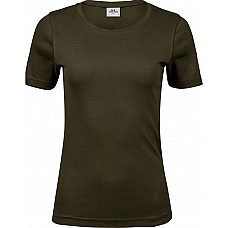 Dark Olive Ladies' Interlock Tee