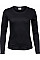 Black Ladies' Long Sleeve Interlock Tee