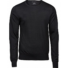 Black Men's Crew Neck Knitted Sweater