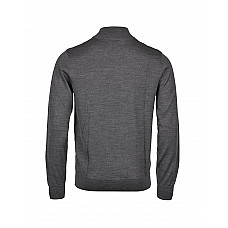 Grey Melange Mens Half Zip