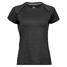 Black Melange Ladies' CoolDry Tee