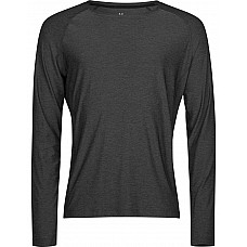 Black Melange  Long Sleeve CoolDry Tee