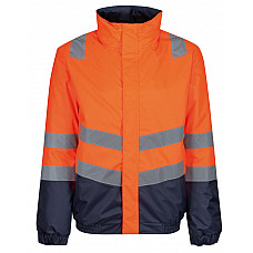 Hi Vis Orange/Navy Pro Hi Vis Bomber Jacket