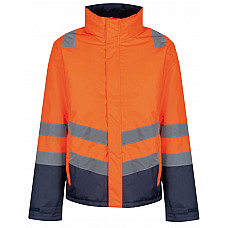 Hi Vis Orange/Navy Pro Hi Vis Insulated Parka