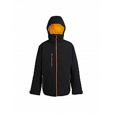 Black Orange Pop Mens Navigate Insulated Waterproof Jacket