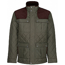 Dark Khaki Padbury Quilted Jacket