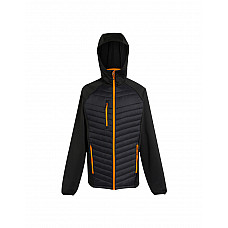 Black Orange Pop Men's Navigate Thermal Hybrid Jacket