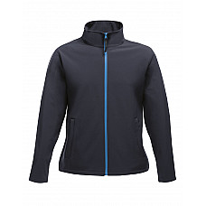 Navy/ French Blue Ablaze Women's Printable Softshell