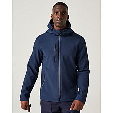 Navy/Seal Navigate 2-Layer Hooded Softshell Jacket