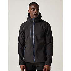 Black/New Royal Navigate 2-Layer Hooded Softshell Jacket