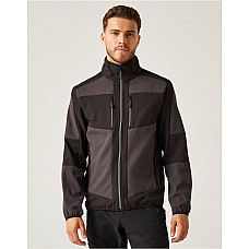 Ash/Black E-Volve Unisex 2 Layer Softshell Jacket